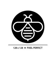 2d Simple Glyph Style Honeybee Icon