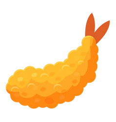 Chicken Tempura Icon Cartoon Deep Fried