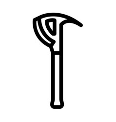 Crash Axe Tool Line Icon