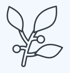 Icon Bay Leaf Related To Spice Symbol Line Style