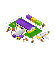 Modern Isometric Design - Warehouse And Logistic