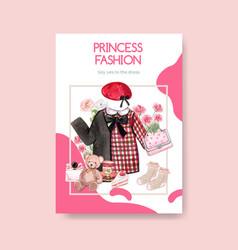 Poster Template With Princess Outfit Concept