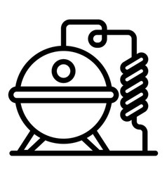 Bourbon Production Process Icon Outline Style