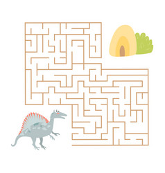 Cute Cartoon Dinosaur Maze Game