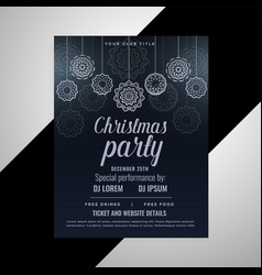 Dark Christmas Decorative Flyer Design