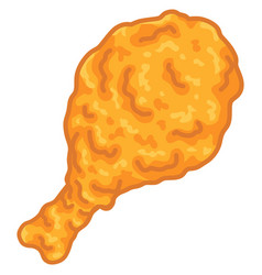 Fried Chicken Drumstick Doodle Drawing Icon