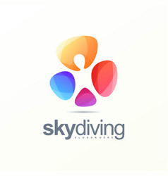 Sky Diving Logo Ready To Use