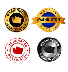 Washington Badges Gold Stamp Rubber Band Circle