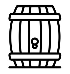 Bourbon Wood Barrel Icon Outline Style