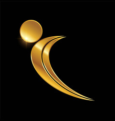 Golden Swoosh People Logo