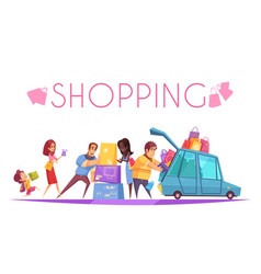 Shopping Mania Background Composition