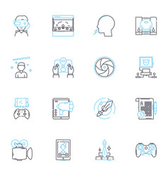 Talkcasting Linear Icons Set Conversation