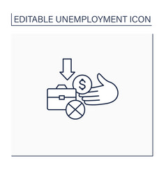 Unemployment Benefit Line Icon