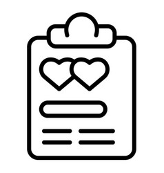 Wedding Clipboard Icon Outline Event