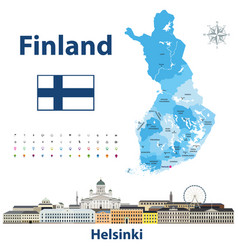 Finland Regions Map With Names And Capital Cities