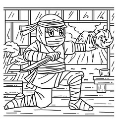 Ninja And Chakra Energy Coloring Page For Kids