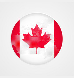 Canada Flag Sign Isolated Canadian Circle