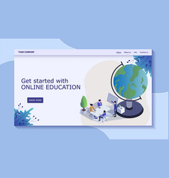 Get Started Online Education Concept People Sit