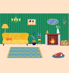 Home Interior With Pet Concept