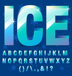 Ice word different design set Royalty Free Vector Image