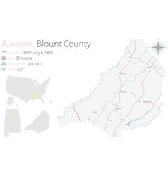 Map Blount County In Alabama