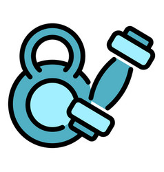 Gym Dumbbell Icon Flat