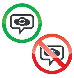 Cloud Exchange Message Permission Signs