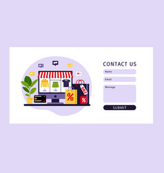 Contact Us Form Template For Web Online Shopping