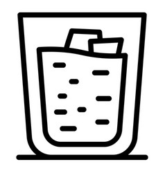 Full Bourbon Glass Icon Outline Style