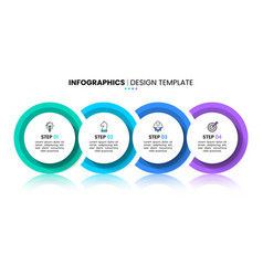 Infographic Template 4 Linked Circles In A Row