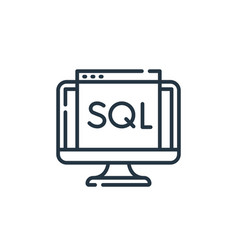 Sql Icon Isolated On White Background Outline