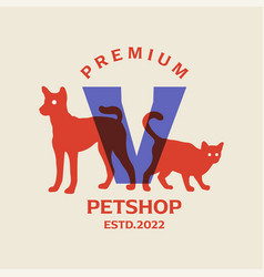 Alphabet V Petshop Logo