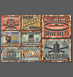 Car Mechanic Service Rusty Plates