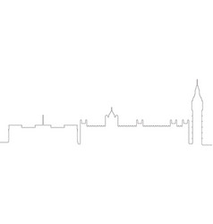 Continuous Line Skyline Of London