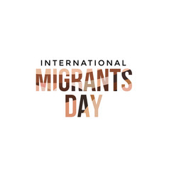 International Migrants Day On December 18 Poster