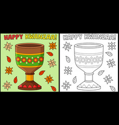 Kwanzaa Unity Cup Coloring Page