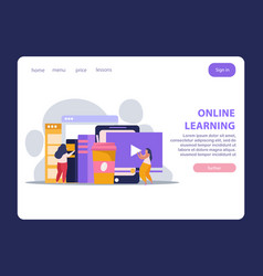 Online Learning Landing Page