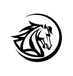 Horse Silhouette Logo White Background