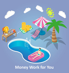 Money Work For You Isometric