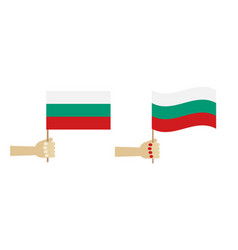 People Holding Bulgarian Flags In Hands