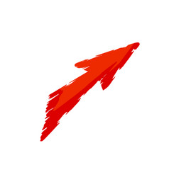 Red Arrow With Ragged Edges Direction Indicator