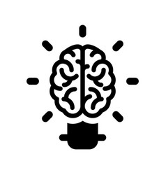 Brain Idea Mind Icon Black Graphics