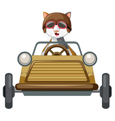 Cartoon Cat And Soap Box Derby Car