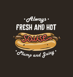 Hot Dog For Print Food Design With Hotdog