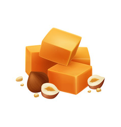 Nuts Caramel Cubes Composition