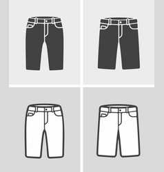 Womens And Mens Denim Shorts Clothes Icon