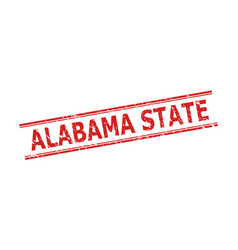 Alabama State Seal With Grunge Style And Double