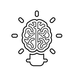 Brain Idea Mind Outline Icon Line Art