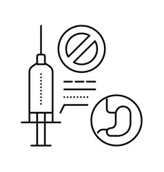 Adverse Reaction To Anesthesia Line Icon