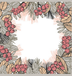 Background With Christmas Plants And Berries